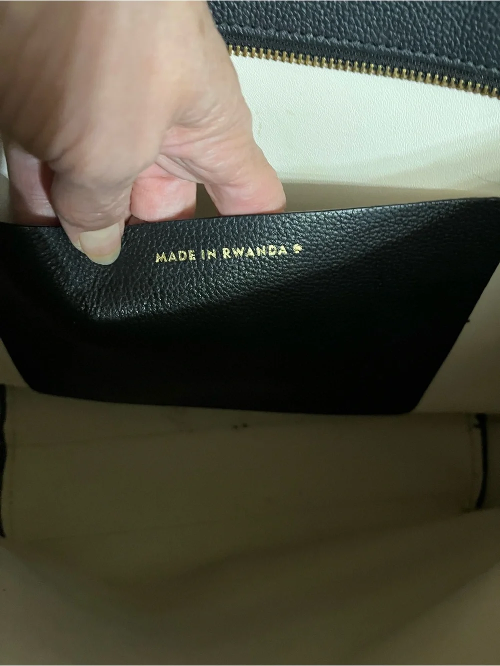 kate spade Black Leather Tote with Tassel Detail